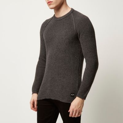 Grey Only & Sons knitted jumper